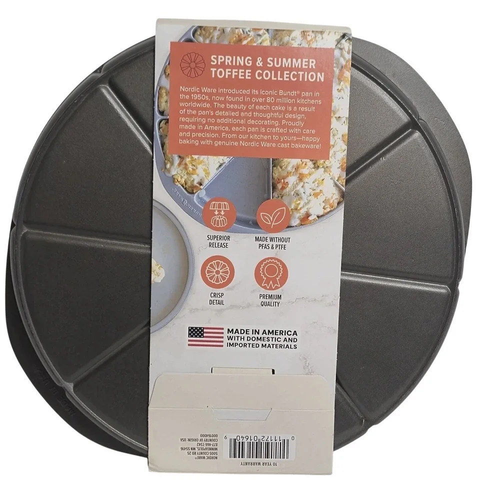 Nordic Ware Scottish Scone and Cornbread Pan Non Stick Cast Aluminum USA New